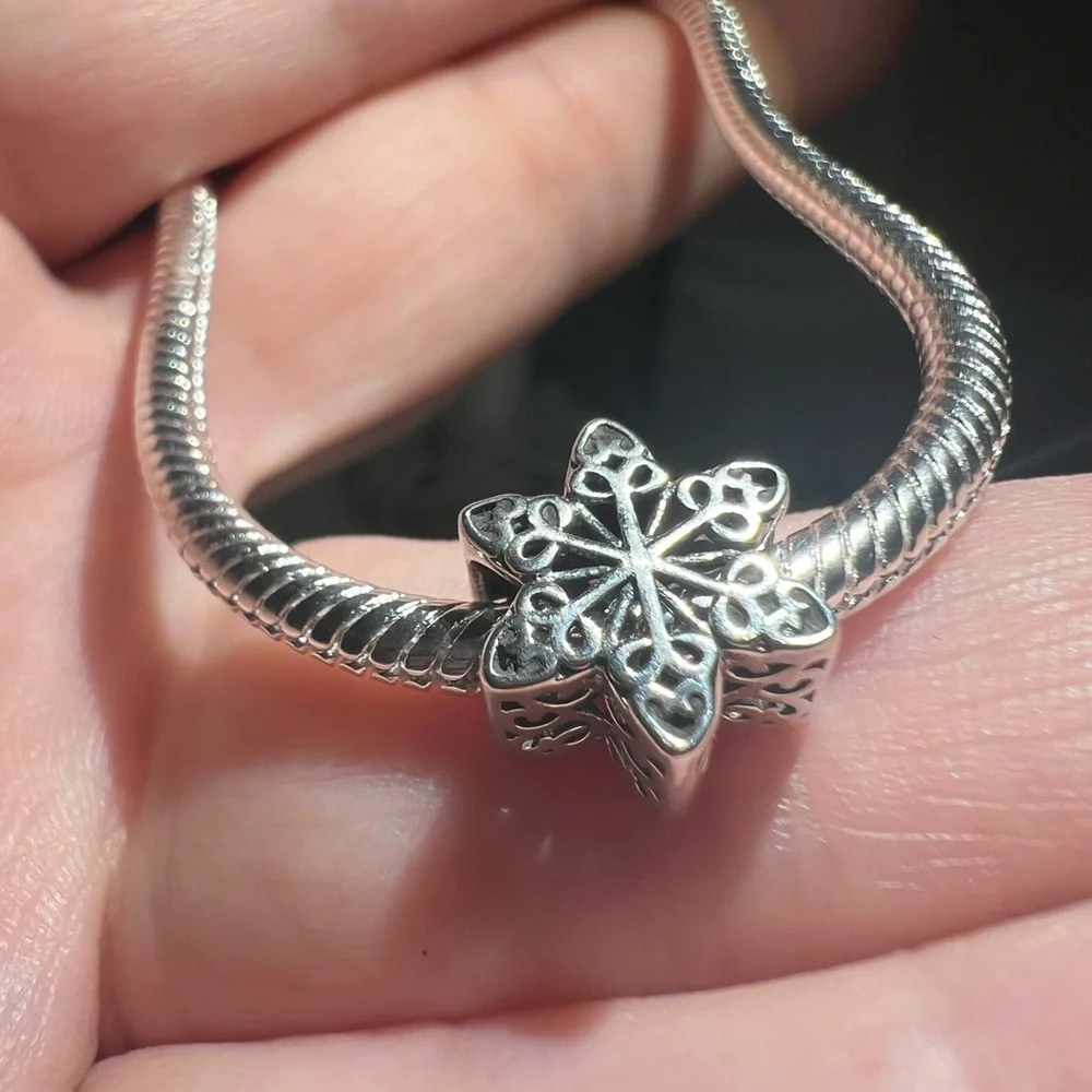 Silver Snowflake Charm